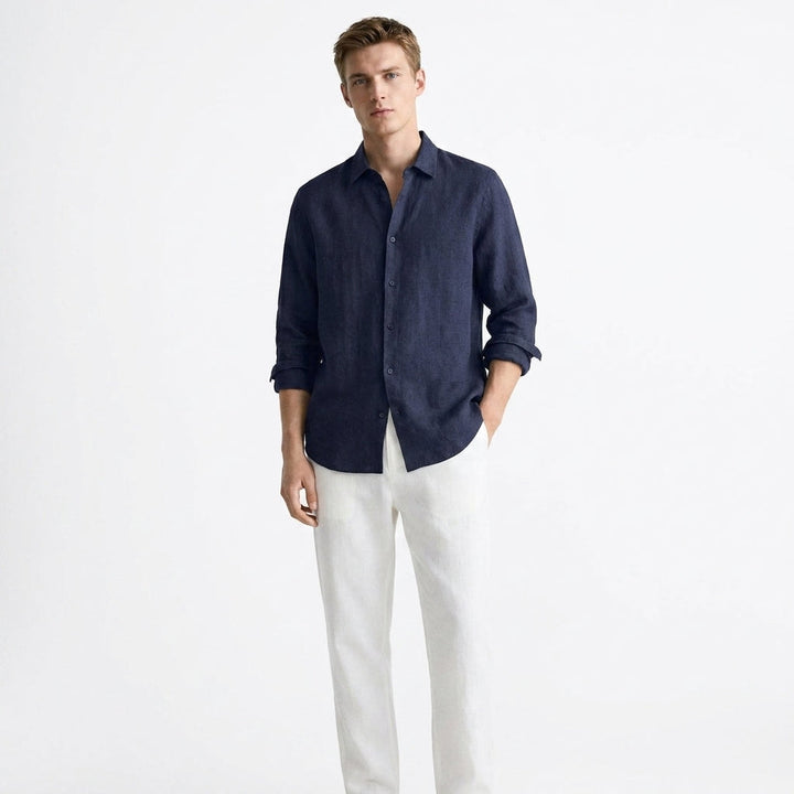 Herren Hemd Langarm mit Reverskragen – Klassisches Herrenhemd für Vielseitige Looks und Elegante Auftritte 0