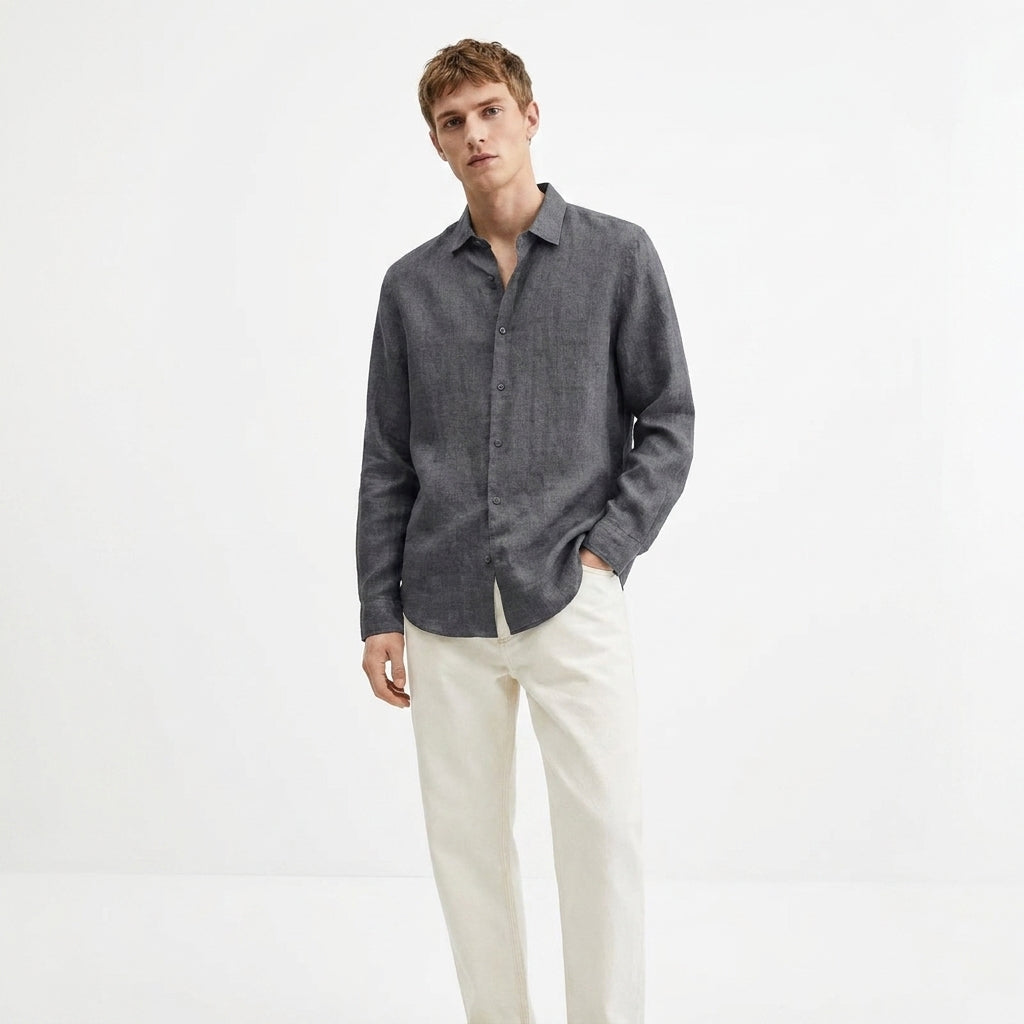 Herren Hemd Langarm mit Reverskragen – Klassisches Herrenhemd für Vielseitige Looks und Elegante Auftritte 3