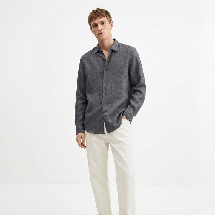 Herren Hemd Langarm mit Reverskragen – Klassisches Herrenhemd für Vielseitige Looks und Elegante Auftritte 3
