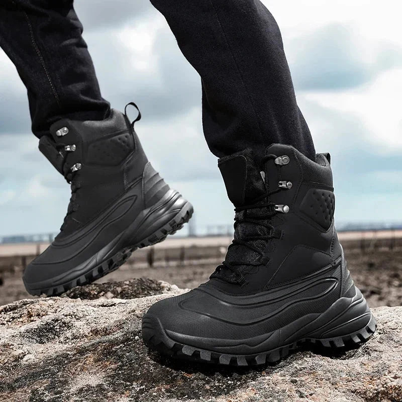 Herren High-Top-Schneestiefel mit Schnürung 3