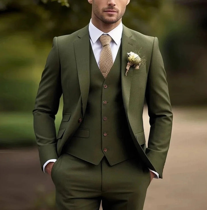 Herren Hochzeitsanzug dreiteilig mit Weste 6