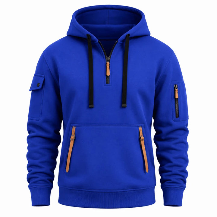 Herren Hoodie mit Reißverschluss und Fronttasche 11