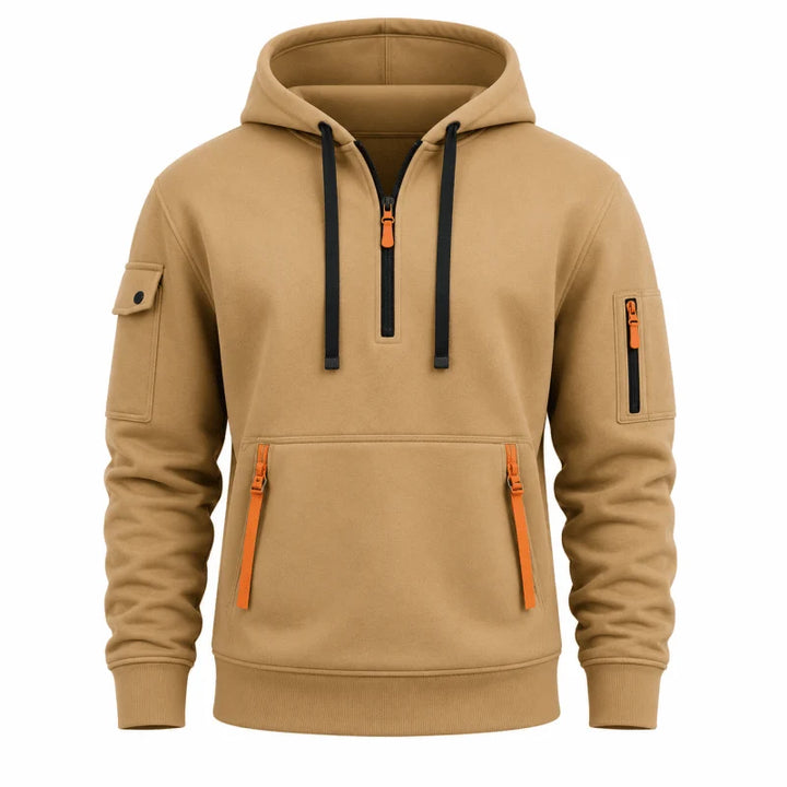 Herren Hoodie mit Reißverschluss und Fronttasche 12
