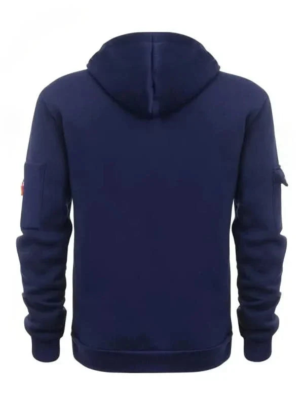 Herren Hoodie mit Reißverschluss und Fronttasche 4