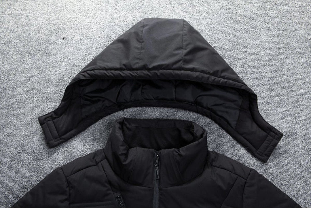 Herren Jacke Winterjacke Gefüttert Mit Abnehmbarer Kapuze Und Praktischen Taschen Für Kalte Tage 2
