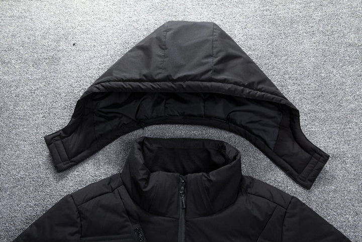 Herren Jacke Winterjacke Gefüttert Mit Abnehmbarer Kapuze Und Praktischen Taschen Für Kalte Tage 2