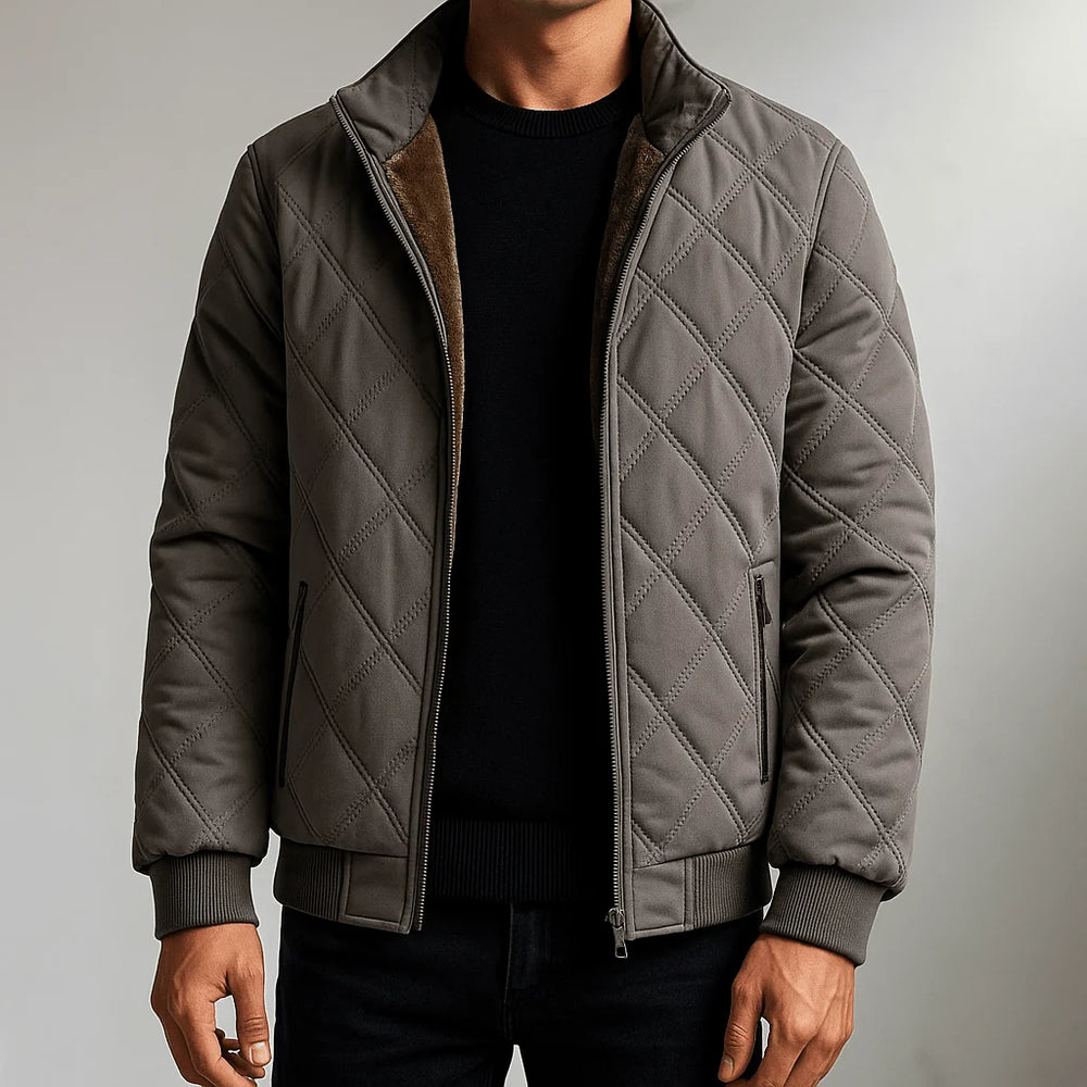 Herren Langarm-Winterjacke mit Taschen 1