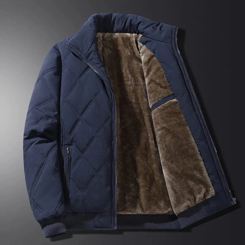 Herren Langarm-Winterjacke mit Taschen 4