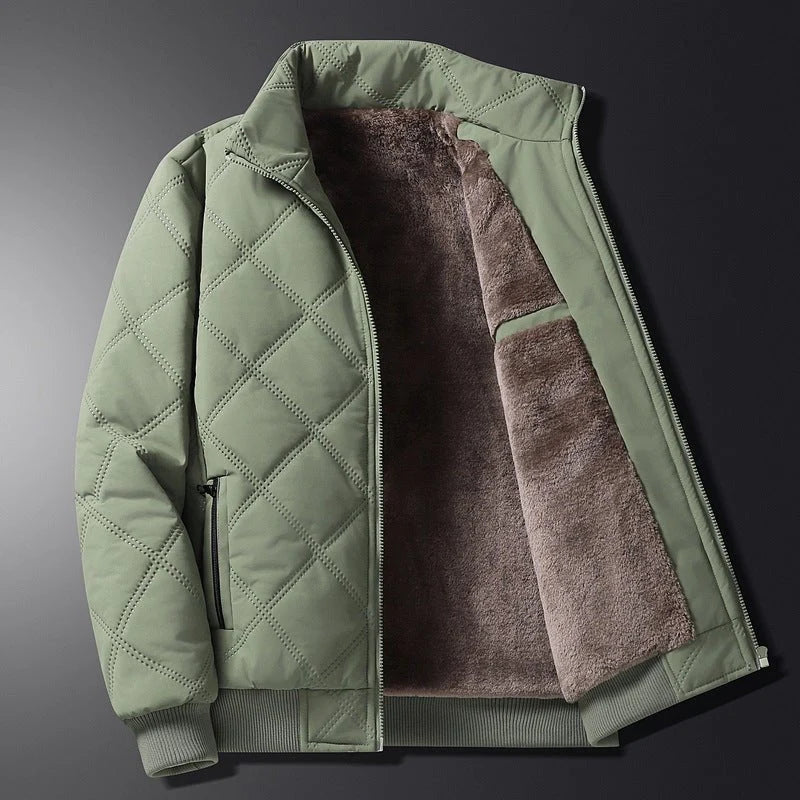 Herren Langarm-Winterjacke mit Taschen 6