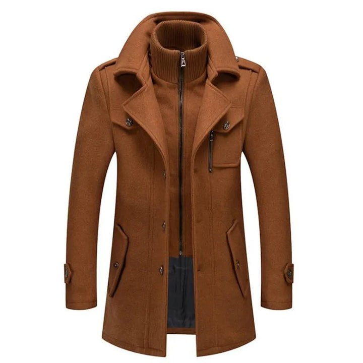 Herren Mantel Lang Schwarz – Eleganter, Winddichter Herrenmantel für Business und Freizeit, Zeitloses Design, Hochwertige Verarbeitung 5