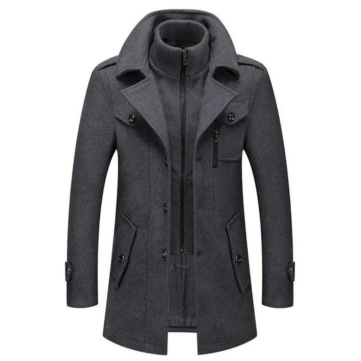 Herren Mantel Lang Schwarz – Eleganter, Winddichter Herrenmantel für Business und Freizeit, Zeitloses Design, Hochwertige Verarbeitung 7
