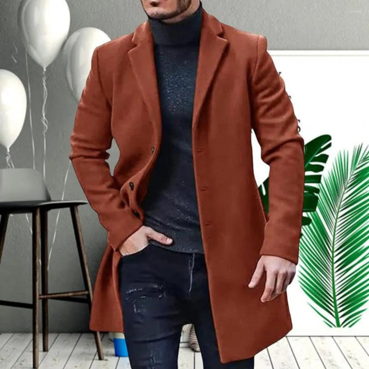 Herren Mantel Lang Schwarz für Winter mit Wärmeschutz und Modernem Schnitt – Stilvoller Herrenmantel für Kalte Tage 3