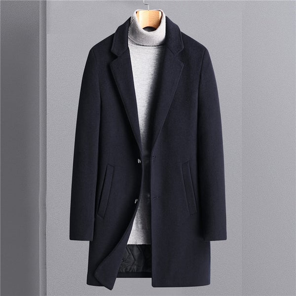 Herren Mantel Schwarz Lang – Eleganter Herrenmantel für Stilbewusste Männer, Business & Freizeit 2