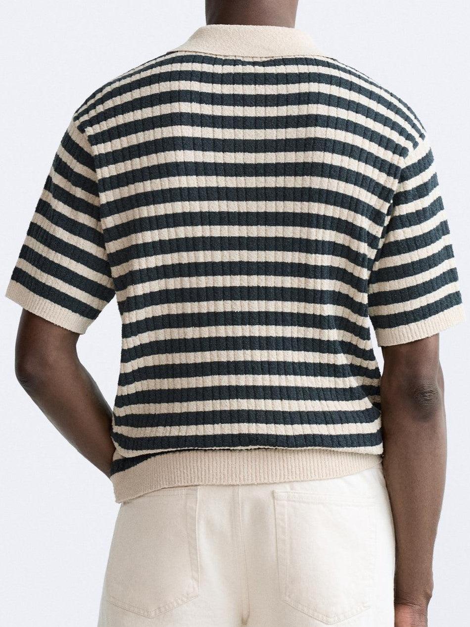 Herren Poloshirt - Klassisches Gestreiftes Strickpolo für Stil und Komfort, Zeitloses Design, Perfekt für Freizeit und Büro 2