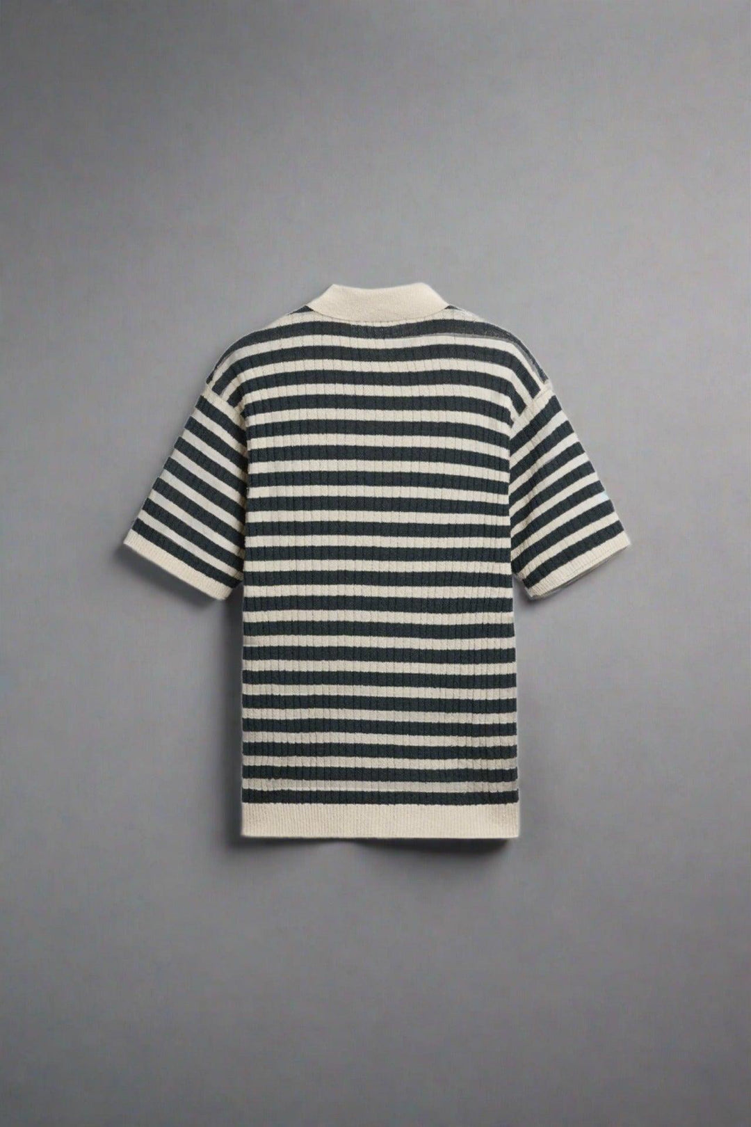 Herren Poloshirt - Klassisches Gestreiftes Strickpolo für Stil und Komfort, Zeitloses Design, Perfekt für Freizeit und Büro 3