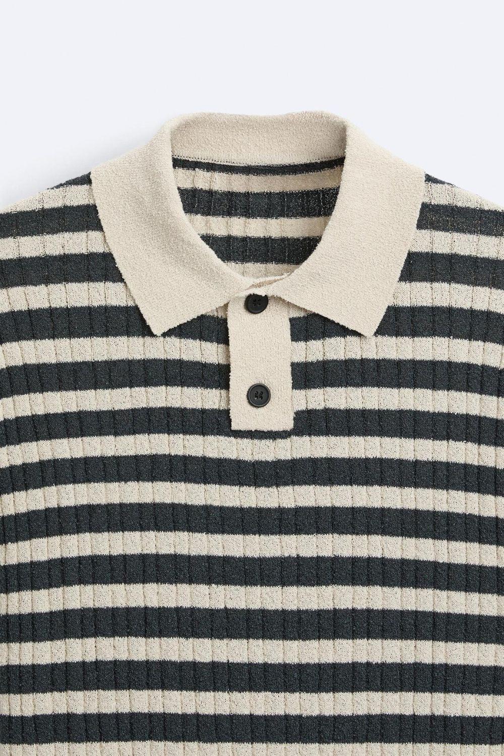 Herren Poloshirt - Klassisches Gestreiftes Strickpolo für Stil und Komfort, Zeitloses Design, Perfekt für Freizeit und Büro 4