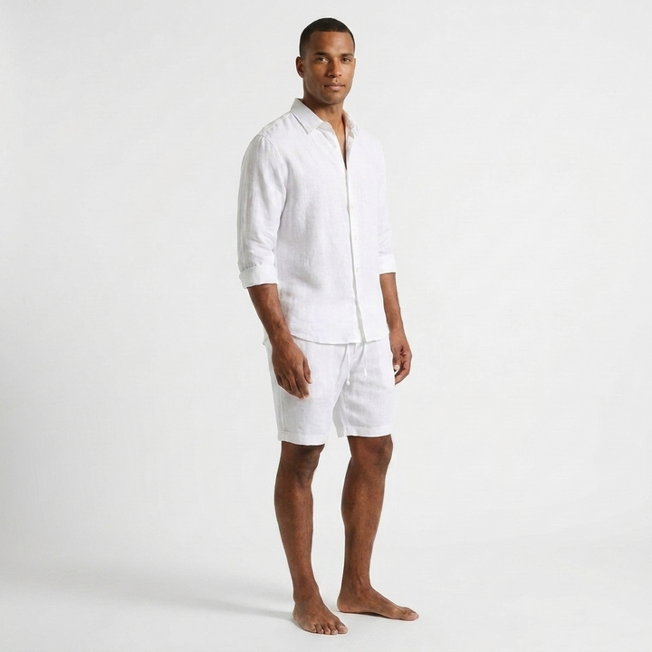 Herren Shorts mit Kordelzug und geradem Schnitt für Sommerkomfort 0