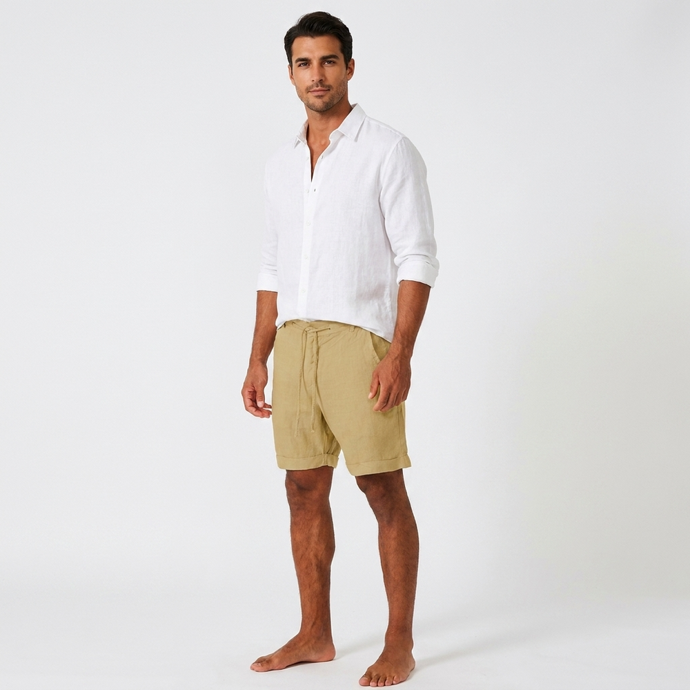 Herren Shorts mit Kordelzug und geradem Schnitt für Sommerkomfort 1
