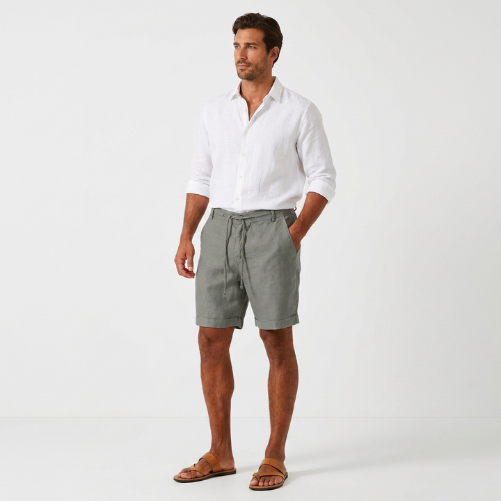 Herren Shorts mit Kordelzug und geradem Schnitt für Sommerkomfort 3