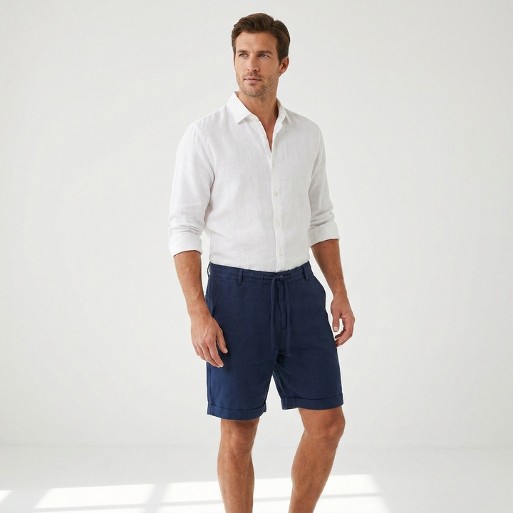 Herren Shorts mit Kordelzug und geradem Schnitt für Sommerkomfort 4
