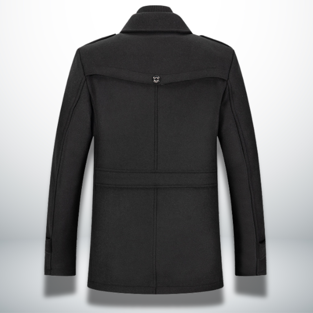 Herren Smart-Casual Mantel mit Knopfverschluss Eleganter Alltagsmantel für Büro und Freizeit 6