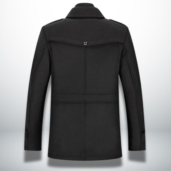 Herren Smart-Casual Mantel mit Knopfverschluss Eleganter Alltagsmantel für Büro und Freizeit 6