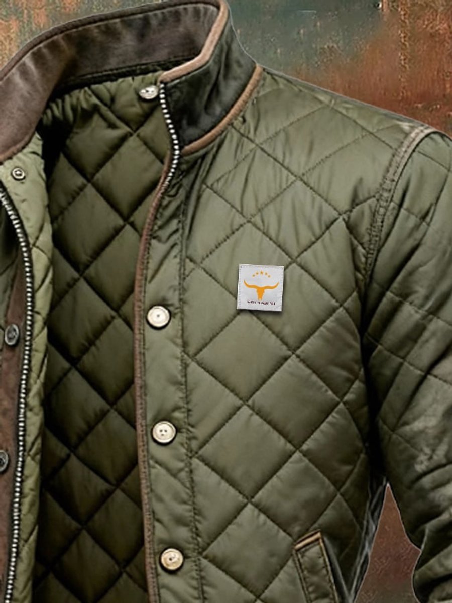 Herren Steppjacke Wattierte Bomberjacke Knitterfreie Winterjacke Warm und Stylisch 1