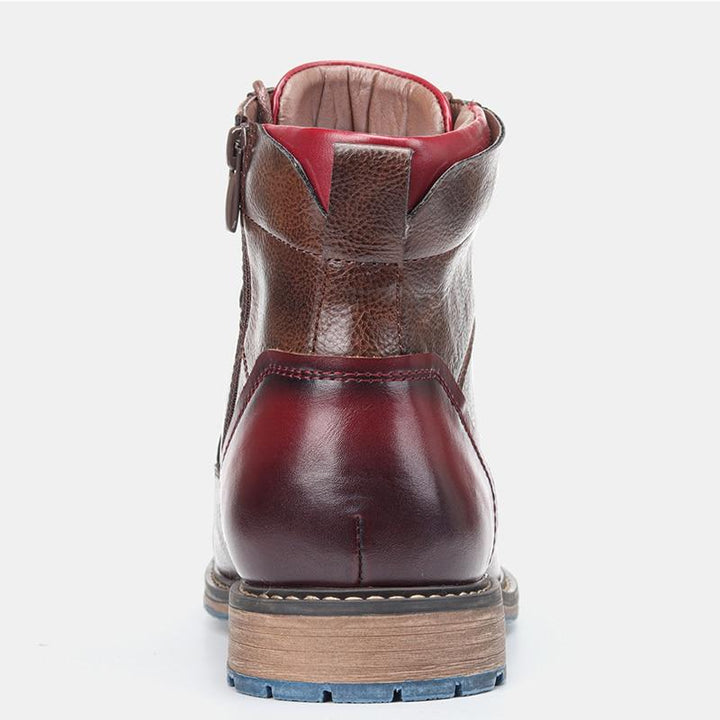 Herren Stiefel Leder Schwarz – Orthopädische Winterstiefel Mit Arch Support für Stil und Komfort 3