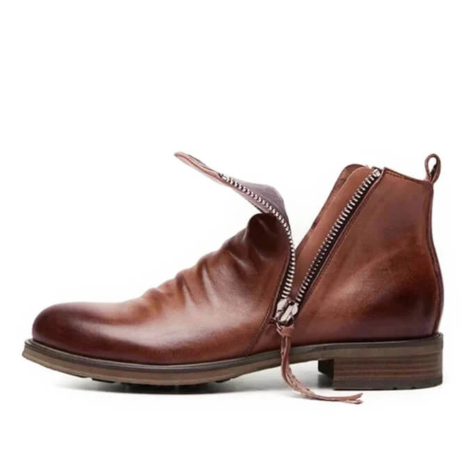 Herren Stiefel Leder Schwarz mit Orthopädischem Arch Support für Winterkomfort 5