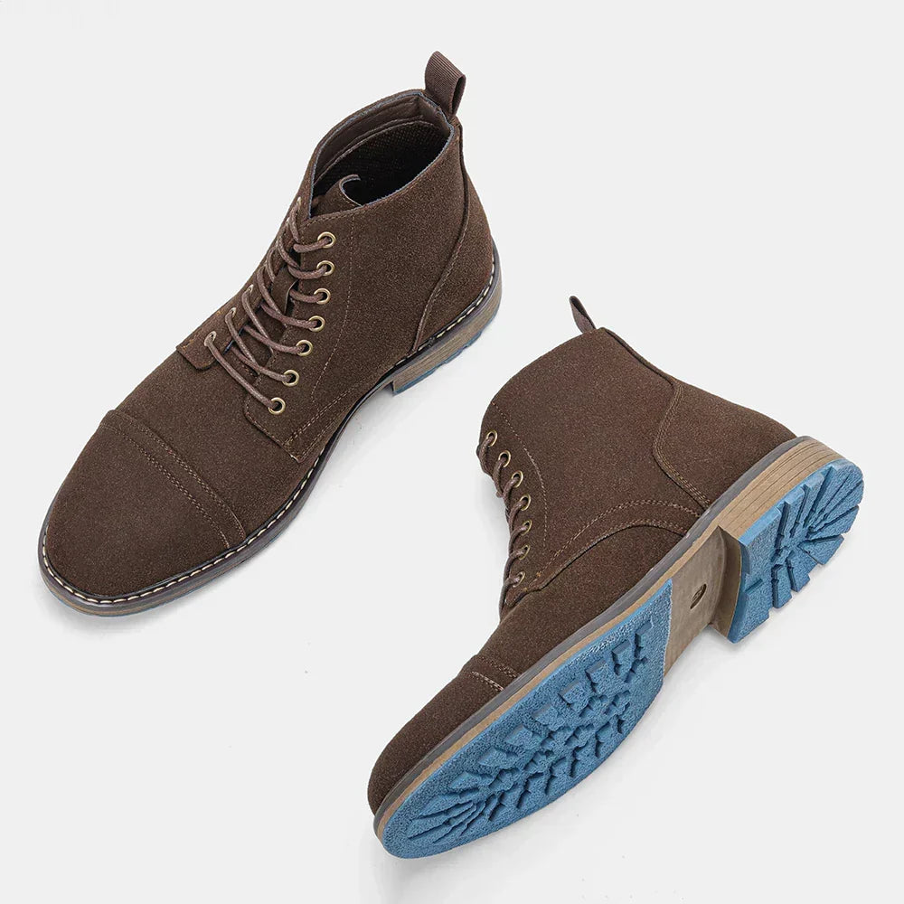 Herren Stiefel Schwarz Mit Arch Support – Klassische Lederstiefel Für Vielseitigen Stil Und Rutschfeste Sohle 1