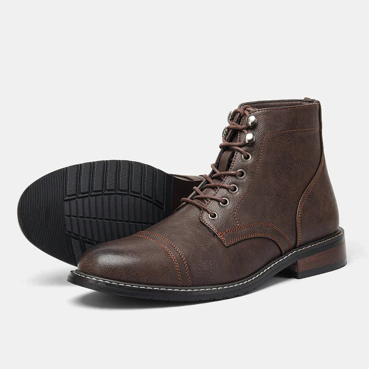 Herren Stiefel Schwarz Mit Arch Support – Klassische Lederstiefel Für Vielseitigen Stil Und Rutschfeste Sohle 6
