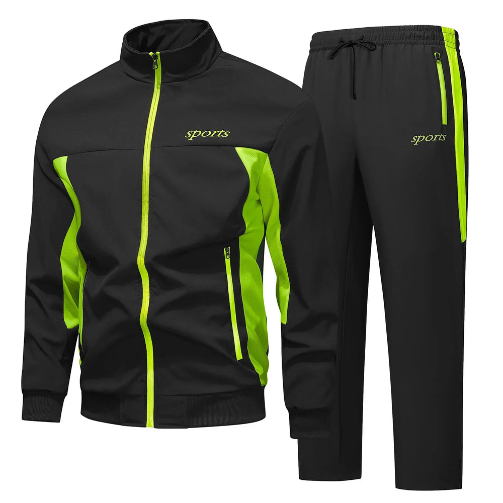 Herren Trainingsanzug Set Sportlich Modern Jogginganzug Freizeitanzug 1