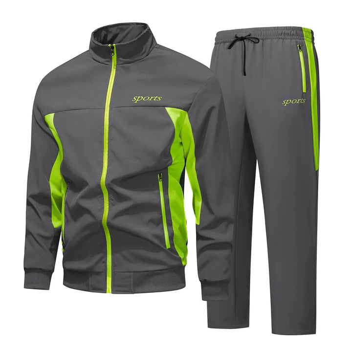Herren Trainingsanzug Set Sportlich Modern Jogginganzug Freizeitanzug 2