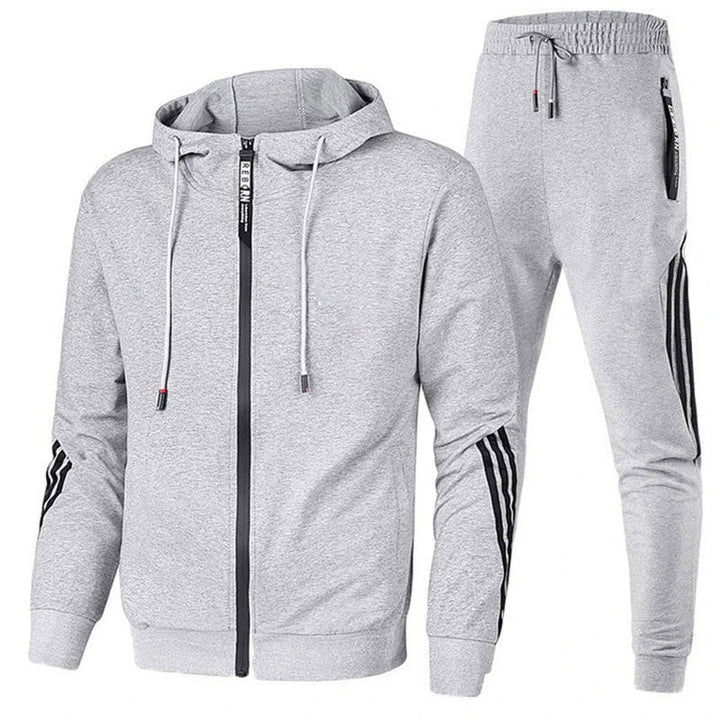 Herren Trainingsanzug mit Reißverschluss und Kapuze 1
