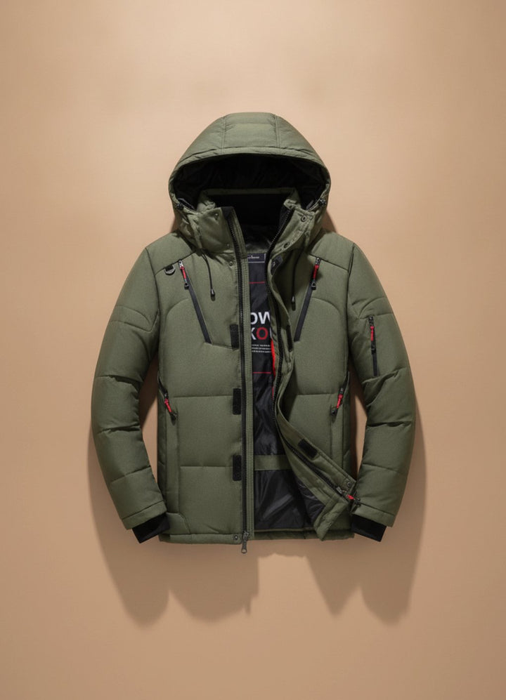 Herren Winterjacke Winddicht Gefüttert mit Kapuze – Warme Outdoorjacke für Kalte Tage 2