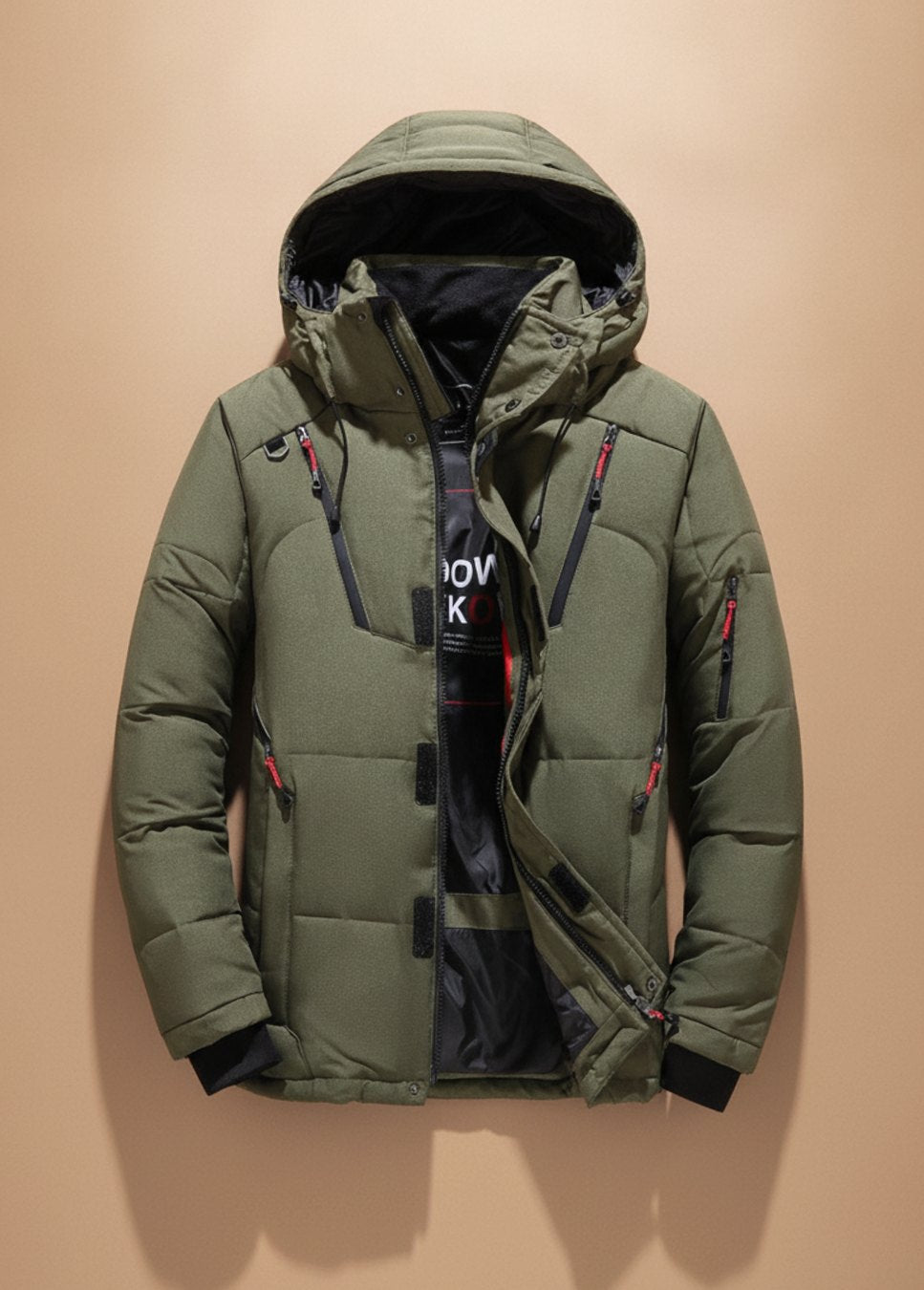 Herren Winterjacke Winddicht Gefüttert mit Kapuze – Warme Outdoorjacke für Kalte Tage 9
