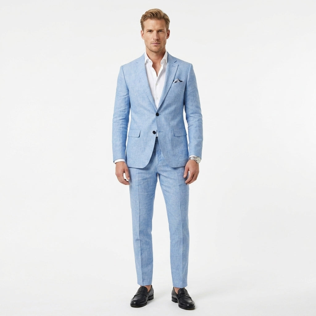 Herren Zweiteiliger Anzug mit Klassischem Sakko und Gerader Hose für Elegante Anlässe 0