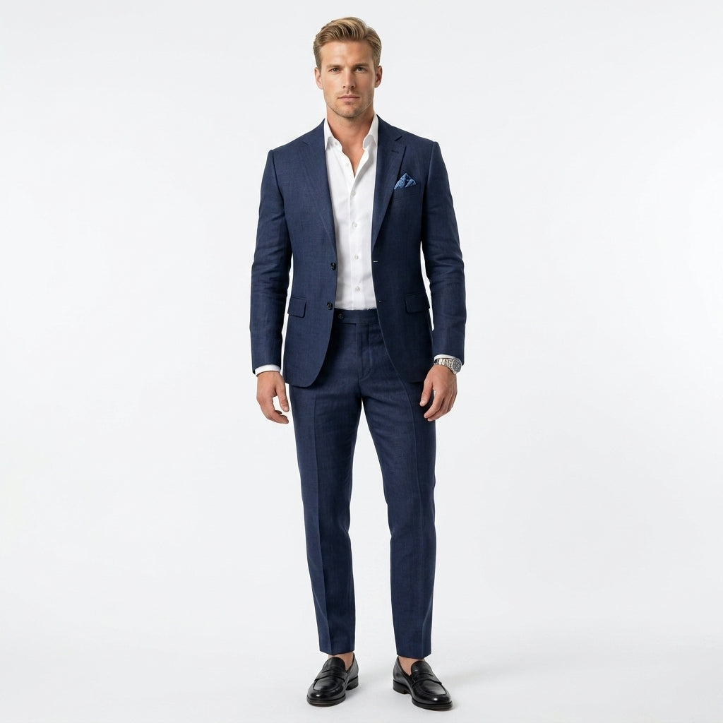 Herren Zweiteiliger Anzug mit Klassischem Sakko und Gerader Hose für Elegante Anlässe 1