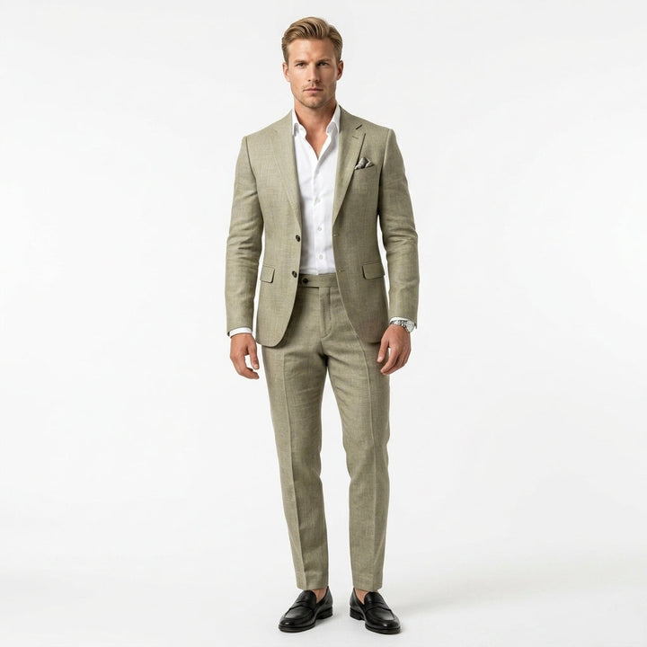 Herren Zweiteiliger Anzug mit Klassischem Sakko und Gerader Hose für Elegante Anlässe 2