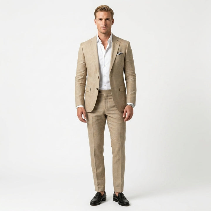 Herren Zweiteiliger Anzug mit Klassischem Sakko und Gerader Hose für Elegante Anlässe 3