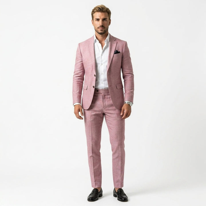 Herren Zweiteiliger Anzug mit Klassischem Sakko und Gerader Hose für Elegante Anlässe 4