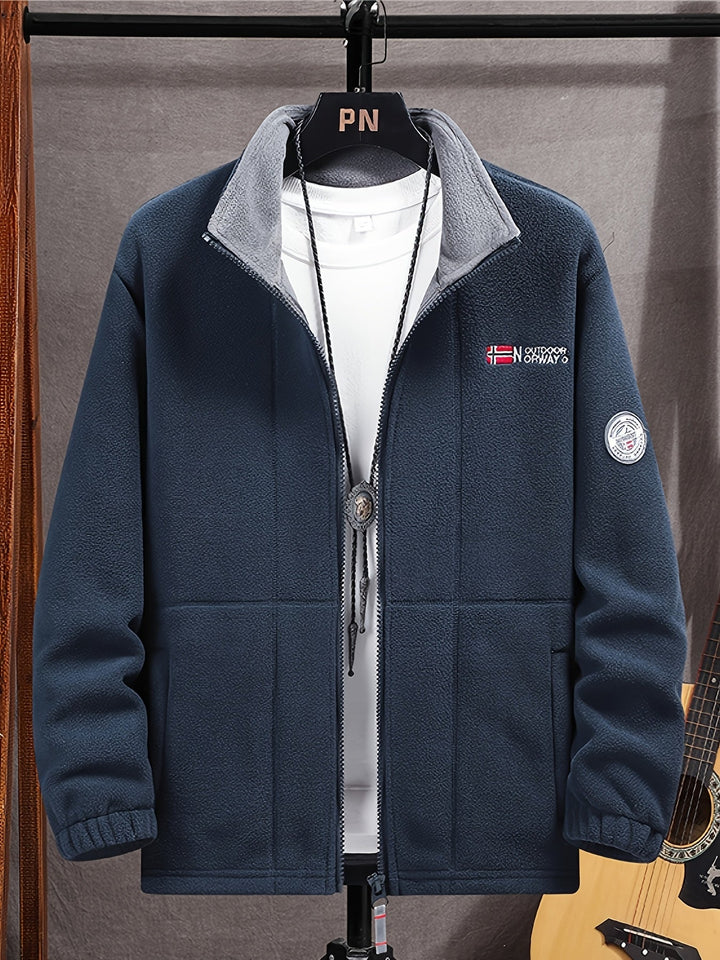 Herrenjacke Warm Mit Reißverschluss – Funktionale Outdoorjacke Für Aktive Männer, Bequem Und Vielseitig 1
