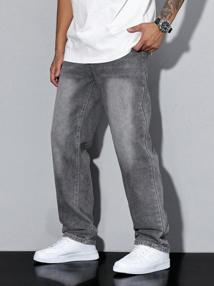 Herrenjeans Gerade Passform Komfortabel Vielseitig Kombinierbar Denim 13