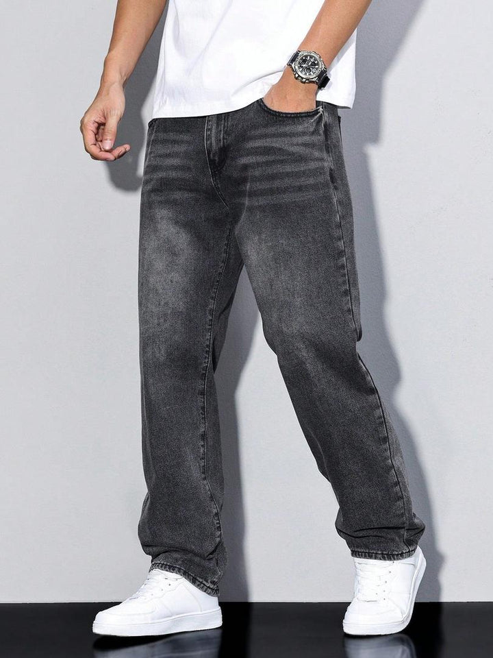 Herrenjeans Gerade Passform Komfortabel Vielseitig Kombinierbar Denim 8