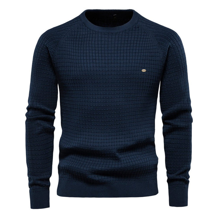 Herrenpullover Winter Strukturierter Langarm Wärmend Modernes Design für Stilvolle Looks 0