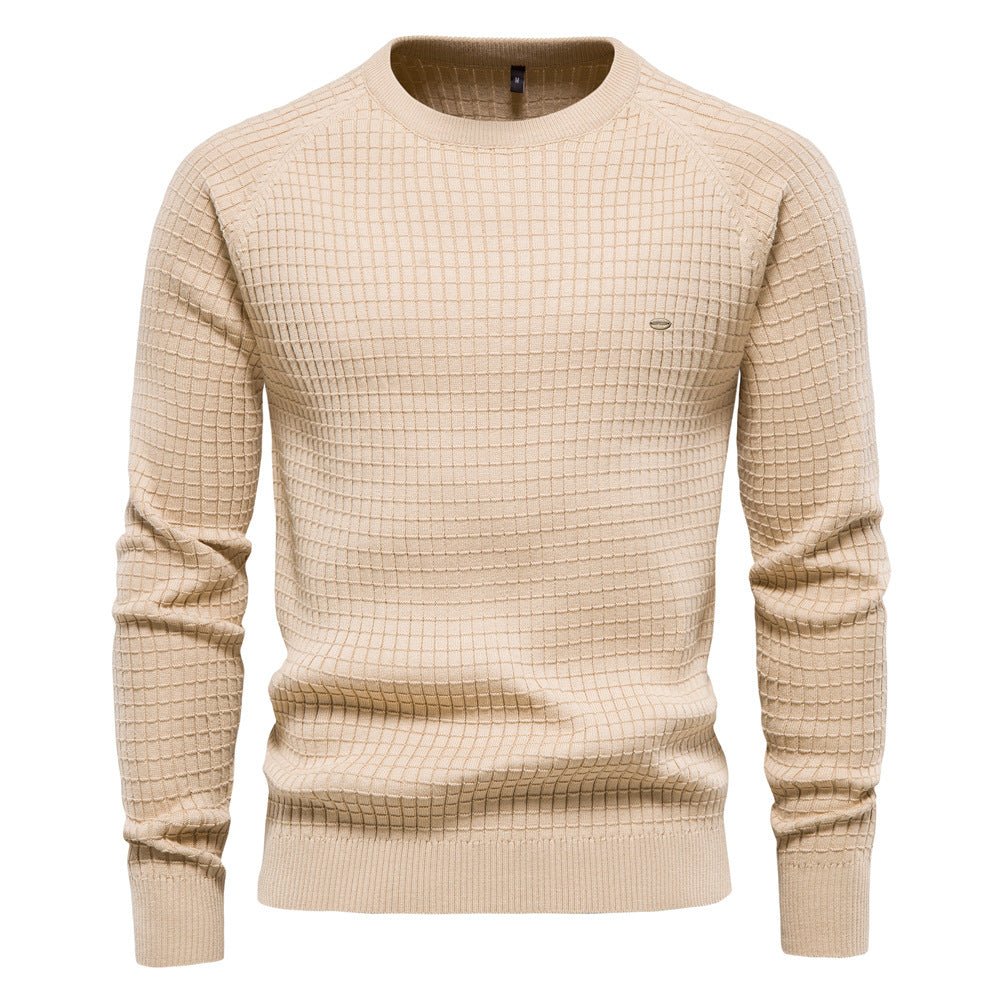 Herrenpullover Winter Strukturierter Langarm Wärmend Modernes Design für Stilvolle Looks 3