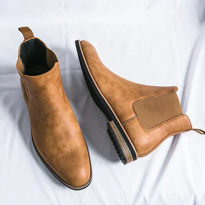 Herrenstiefel Leder mit Orthopädischem Arch Support – Minimalistische Chelsea Boots für Komfort und Stil 1