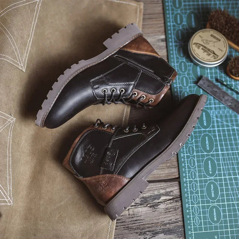 Herrenstiefel Schwarz Mit Orthopädischem Arch Support – Robuste Freizeitstiefel Für Komfort Und Stil 3