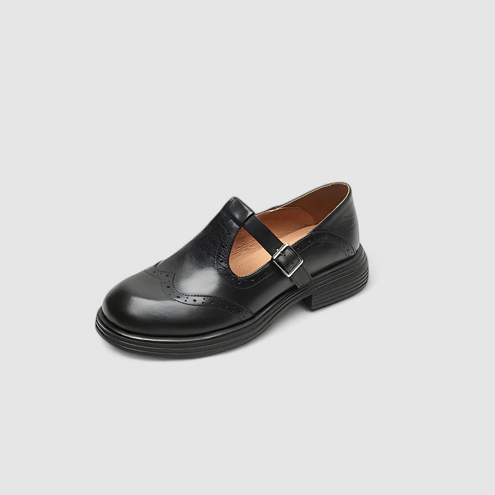 Klassische Damen T-Riemchen Schuhe mit Orthopädischer Fußgewölbeunterstützung für Eleganz und Komfort 6