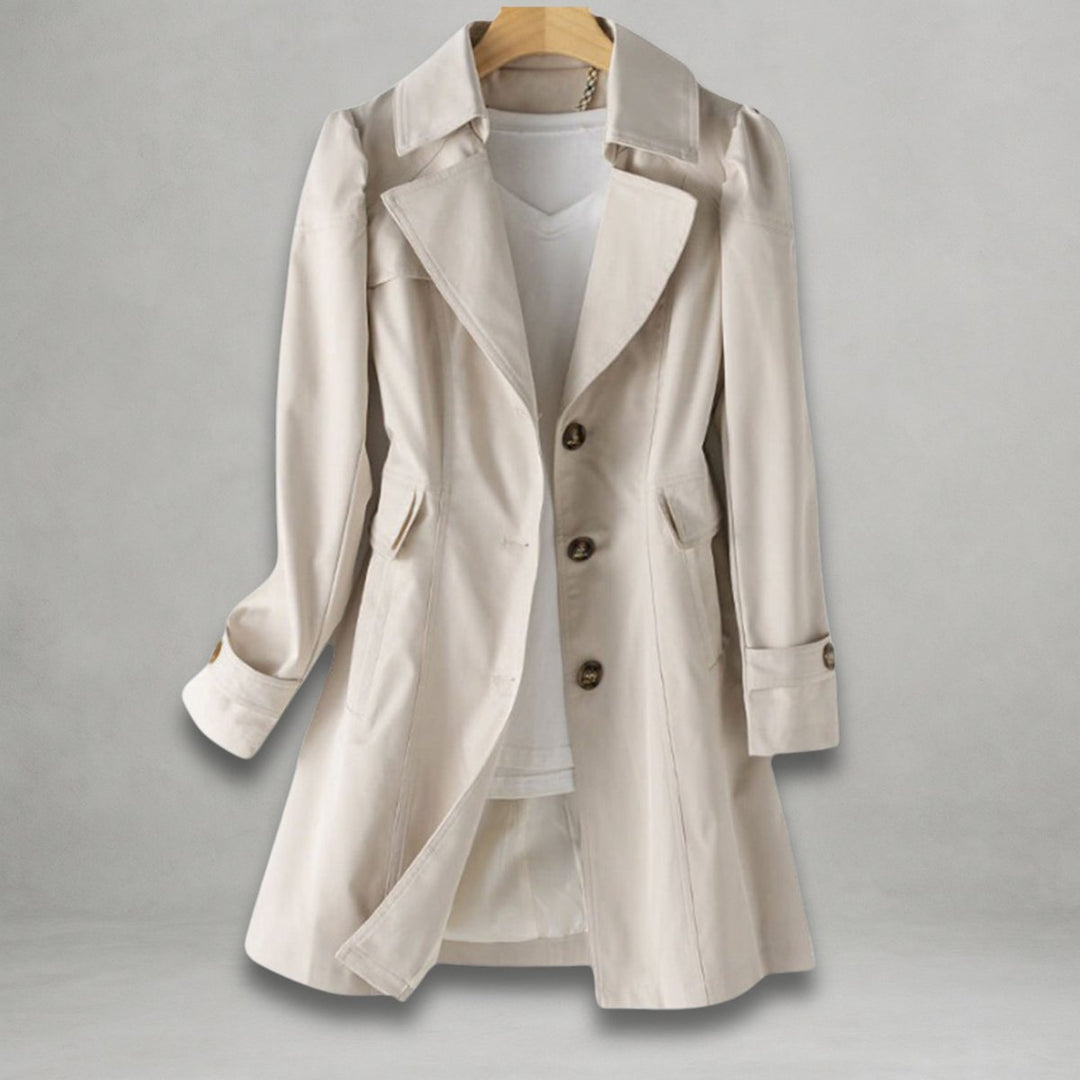 Klassischer Damen-Trenchcoat mit Reverskragen und einreihiger Knopfleiste 3